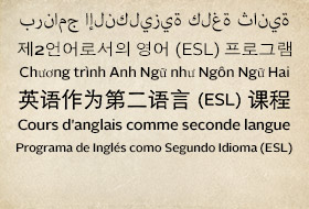 ESL Program graphically displayed in six languages