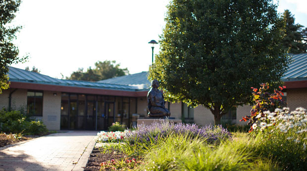 Front entrance of Wright Library