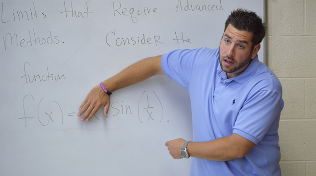 Professor teaching class