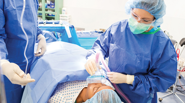 anethesiologist in surgery setting