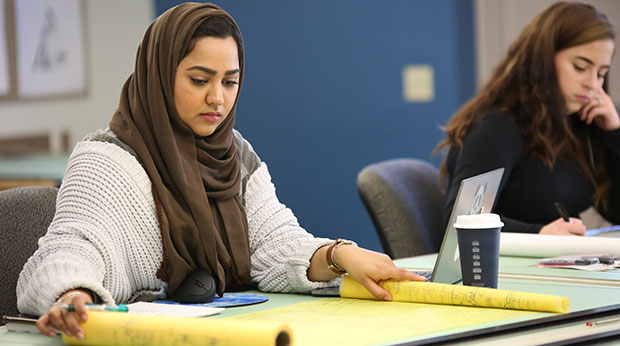 International Student in classroom