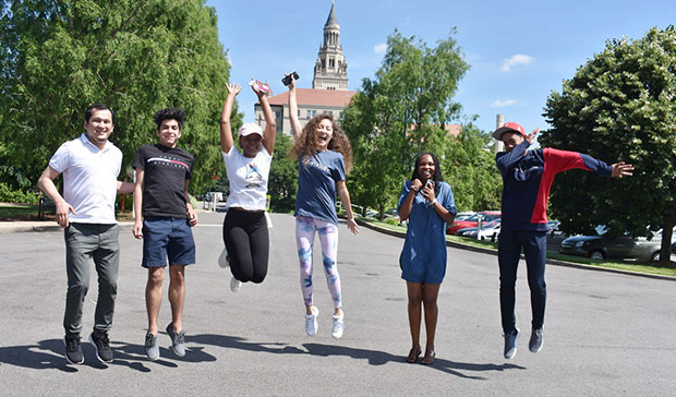 Group of LRU students on campus