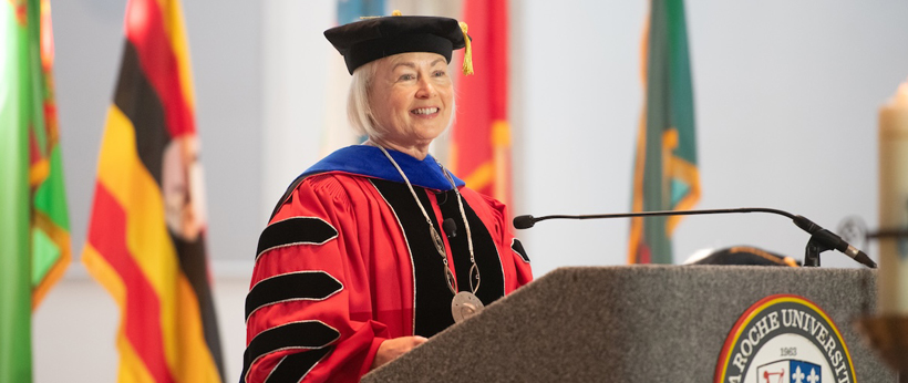 Dr. Christina Clark delivers inauguration event